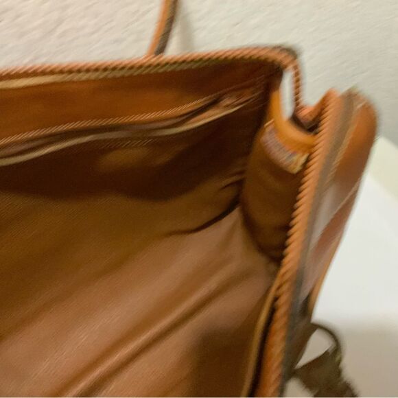 Vintage 1980’s Dooney & Bourke All-Weather Leather Satchel Purse British Tan - Picture 12 of 16